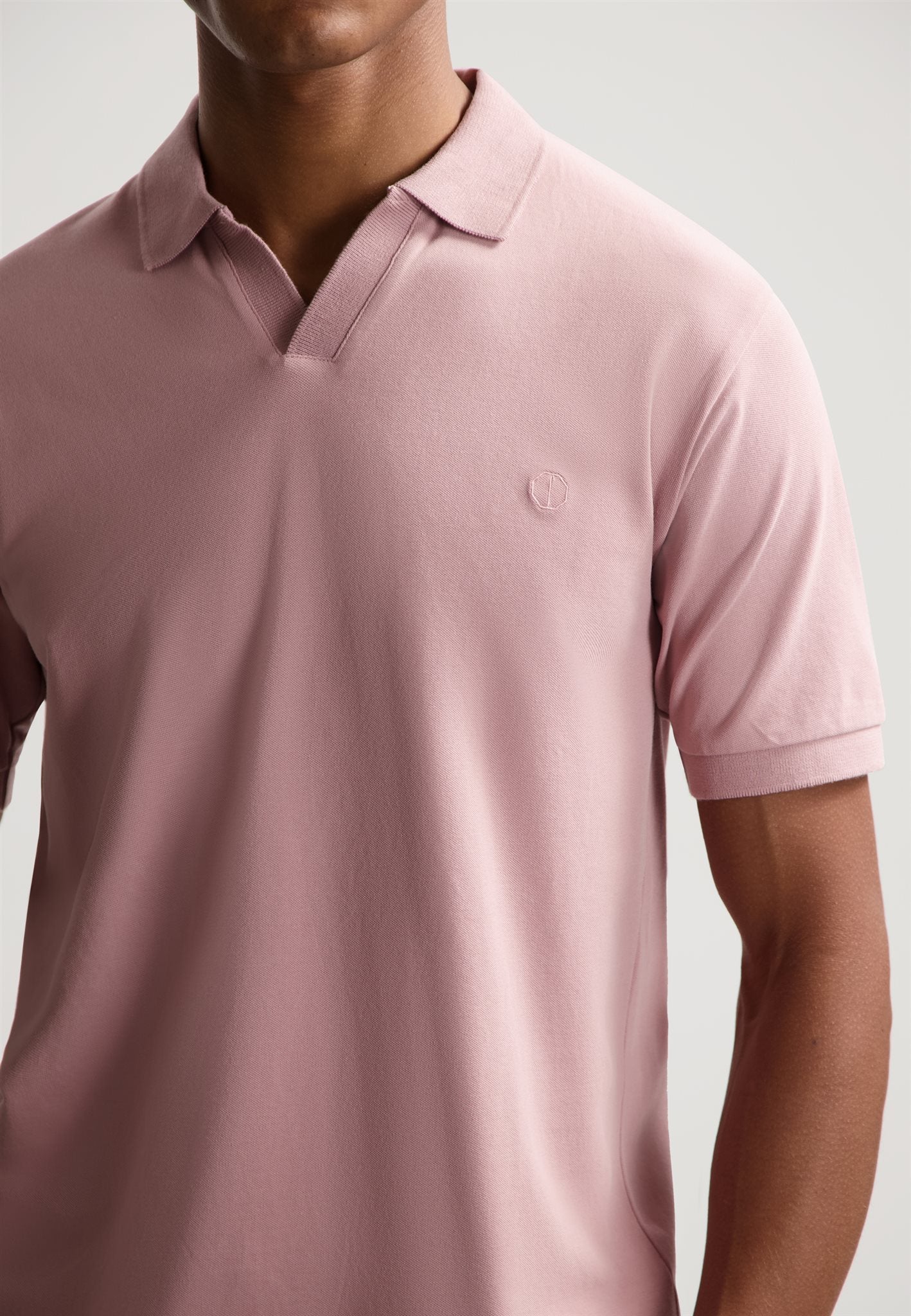 Bowie V-neck Polo Woodrose