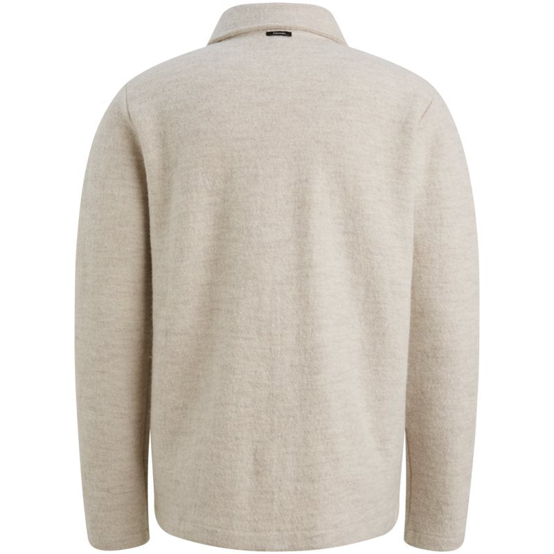 Button Jacket Boiled Wool Ecru