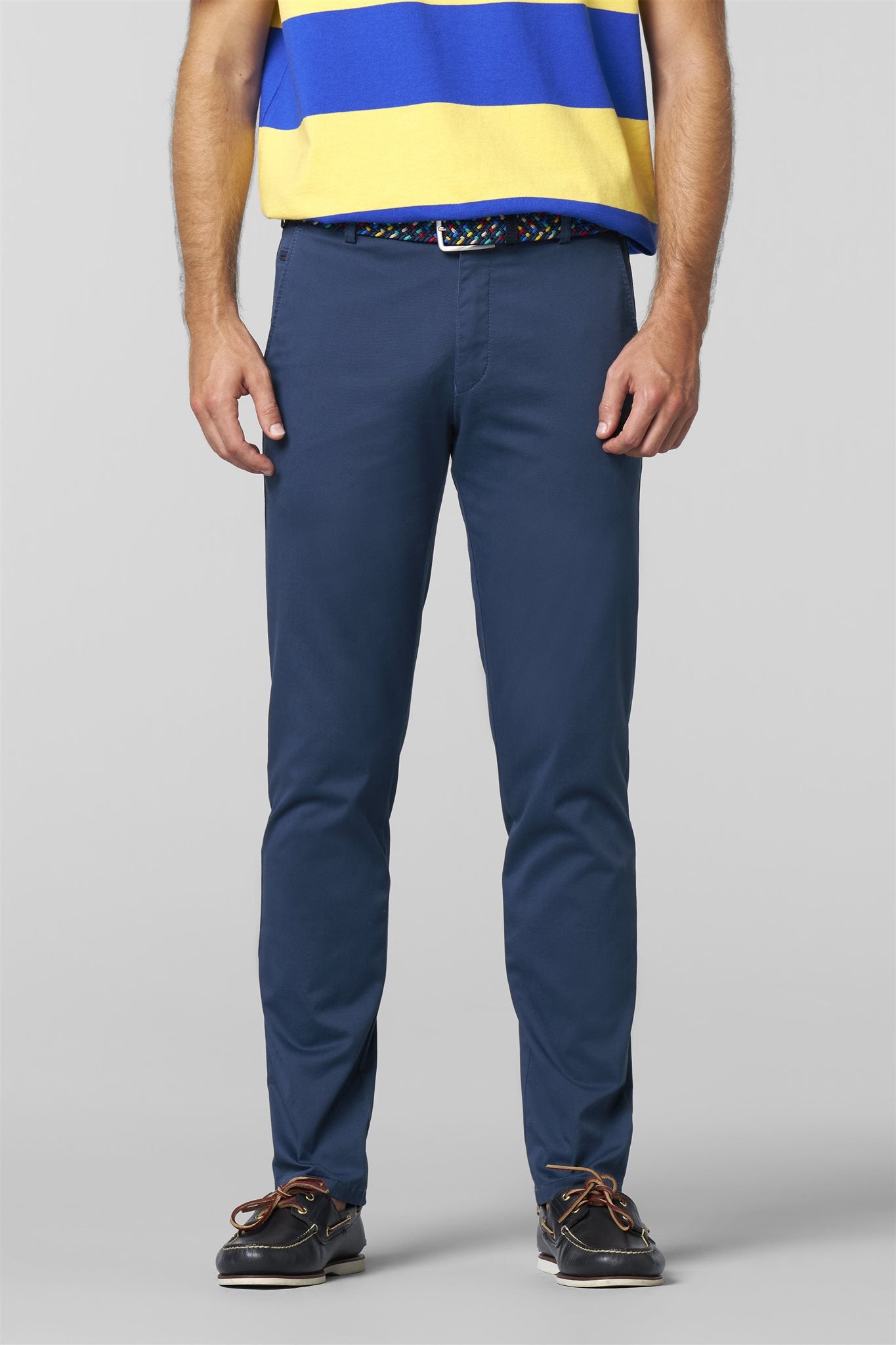 Chino Bonn Fine Print Blauw