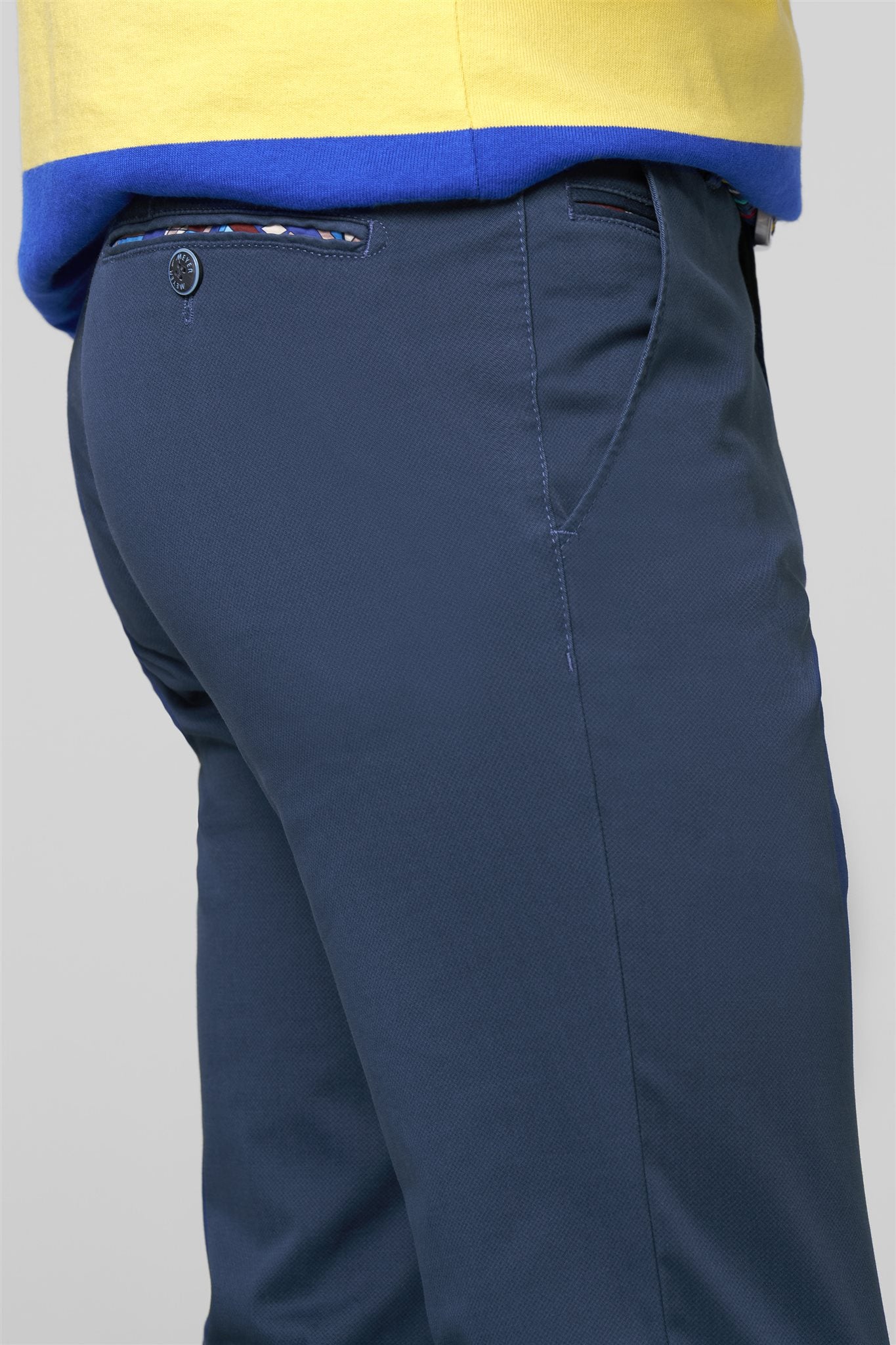 Chino Bonn Fine Print Blauw