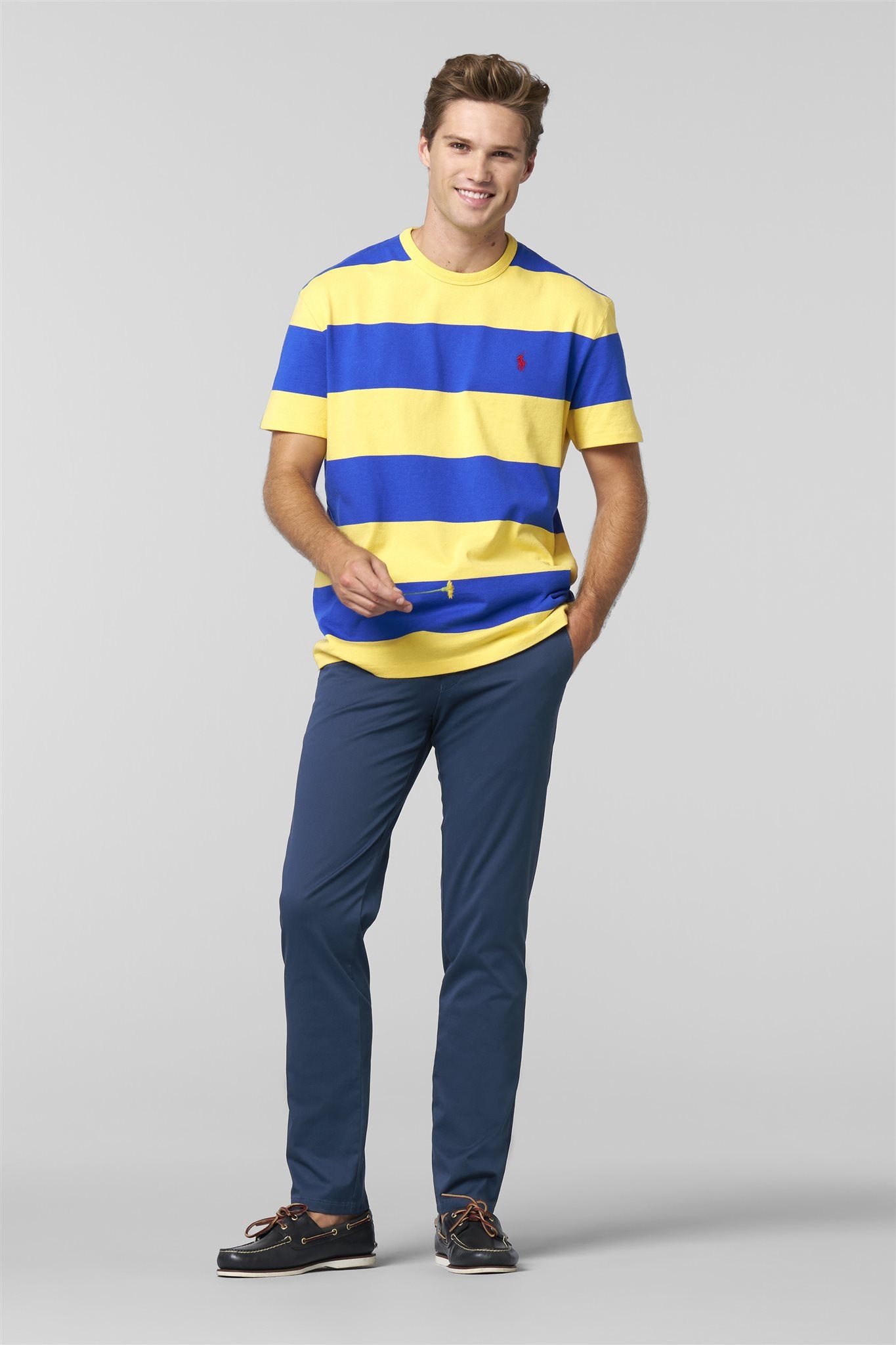 Chino Bonn Fine Print Blauw