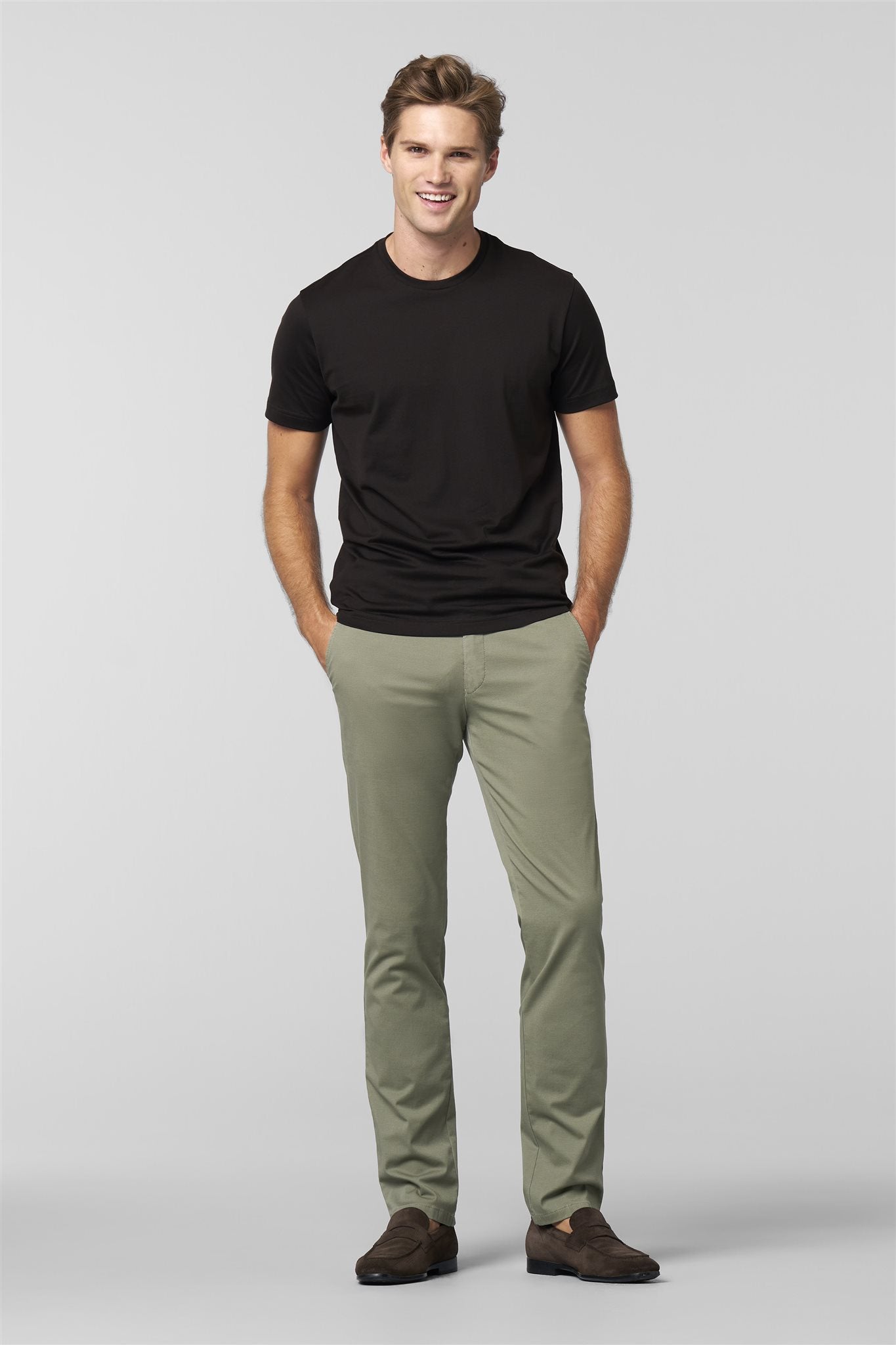 Chino Bonn Fine Print Groen