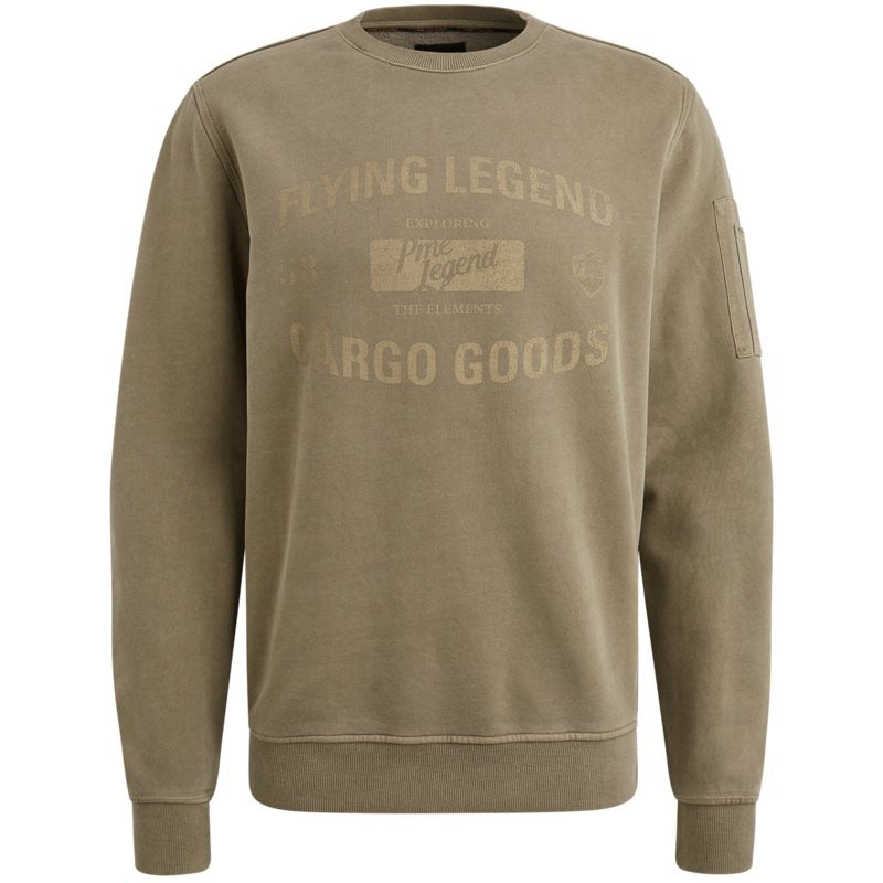 Crewneck Peach Dusky Green