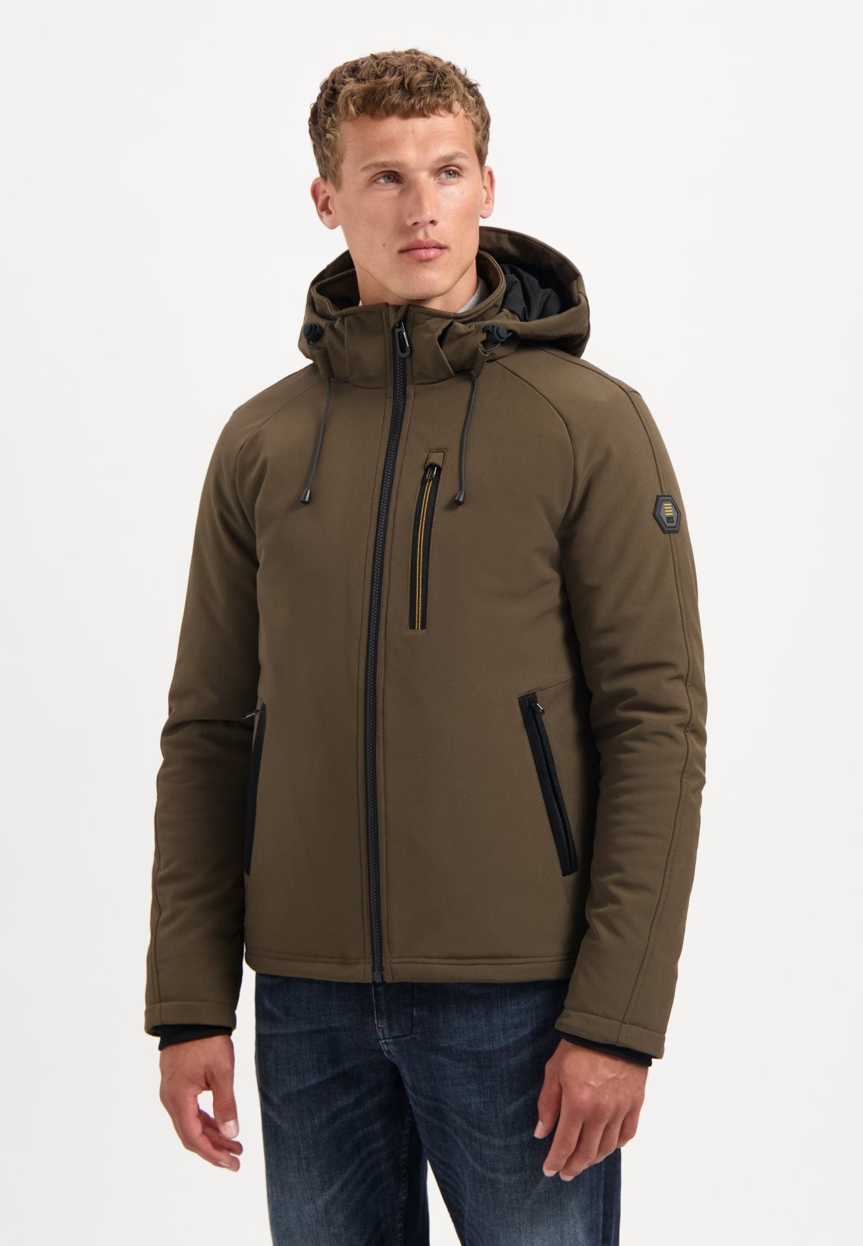 Jack Hooded Sofsthell Taupe