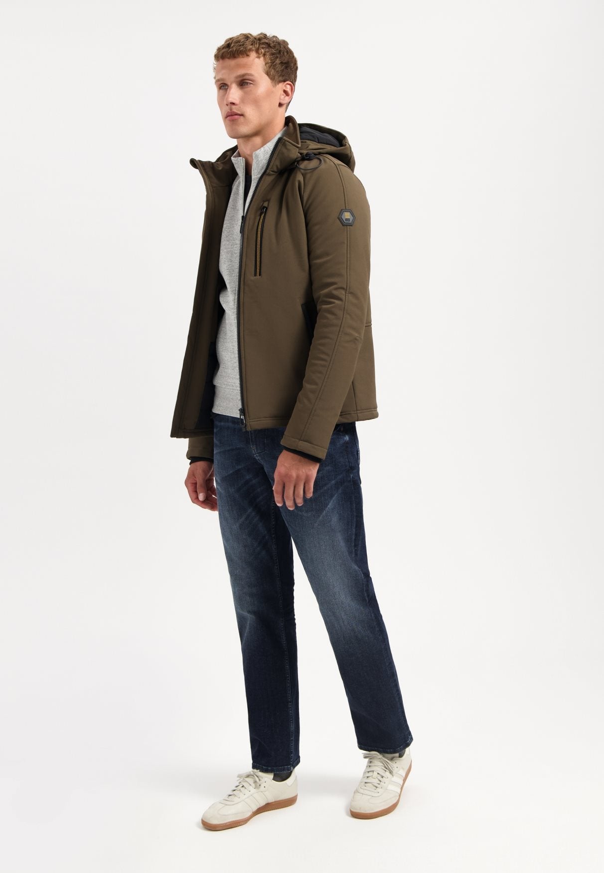 Jack Hooded Sofsthell Taupe