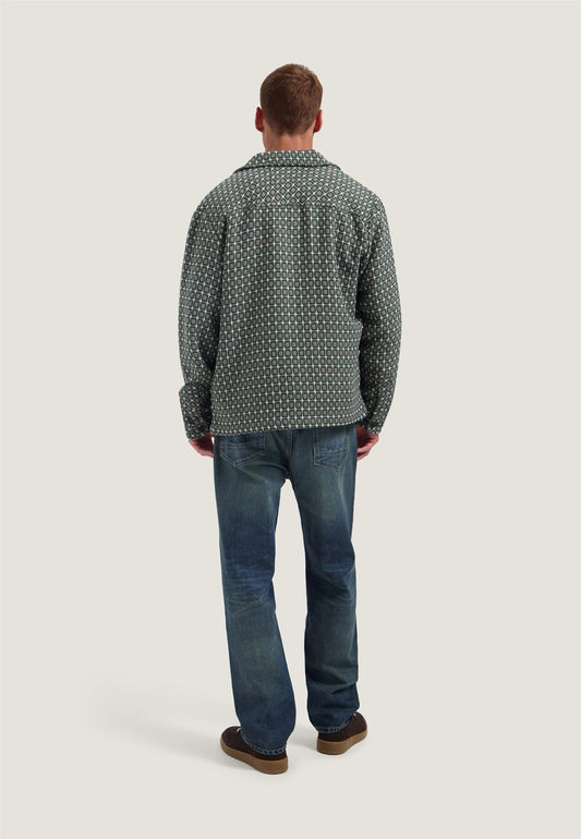 Lino Golfball Overshirt Walnut