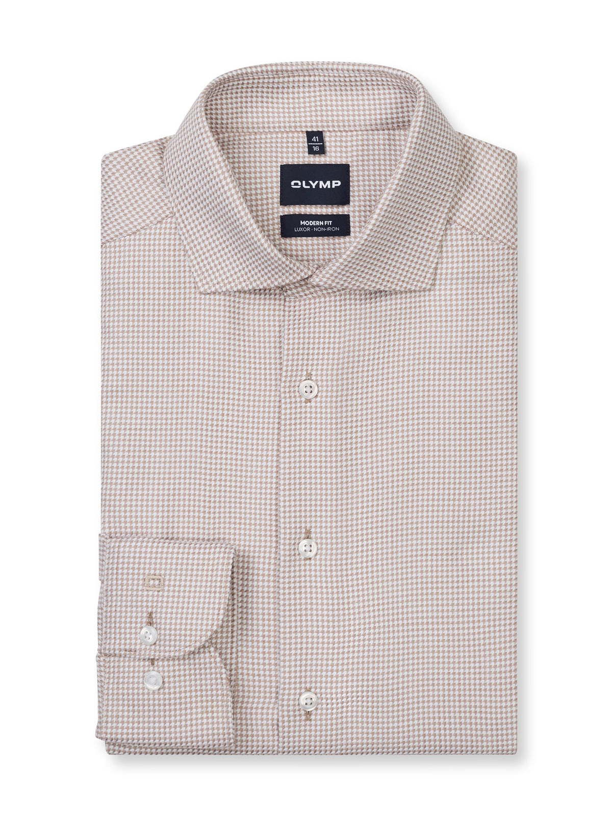Luxor Modern Fit Beige Print