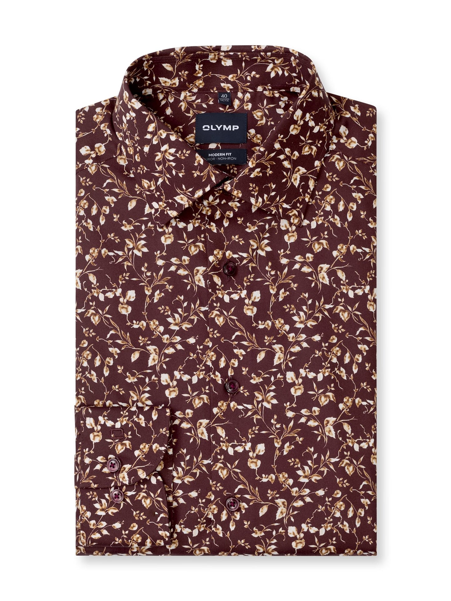 Luxor Modern Fit Rood Print
