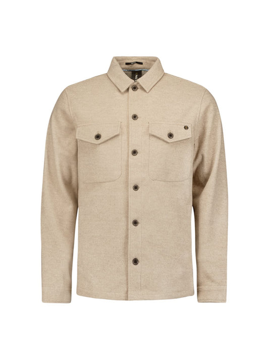 Overshirt Button Melange Khaki