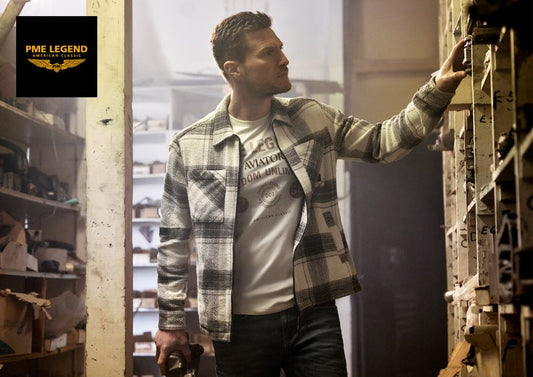 Overshirt Heavy Check Bone