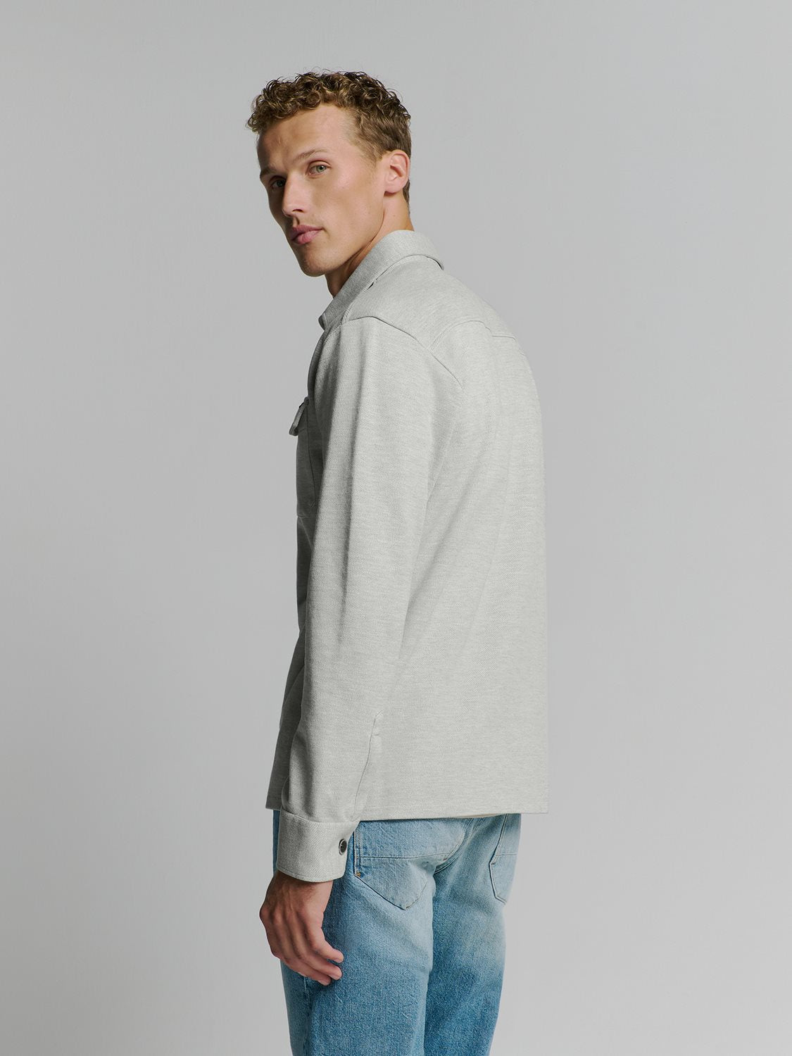 Overshirt Sweat Grey Melange
