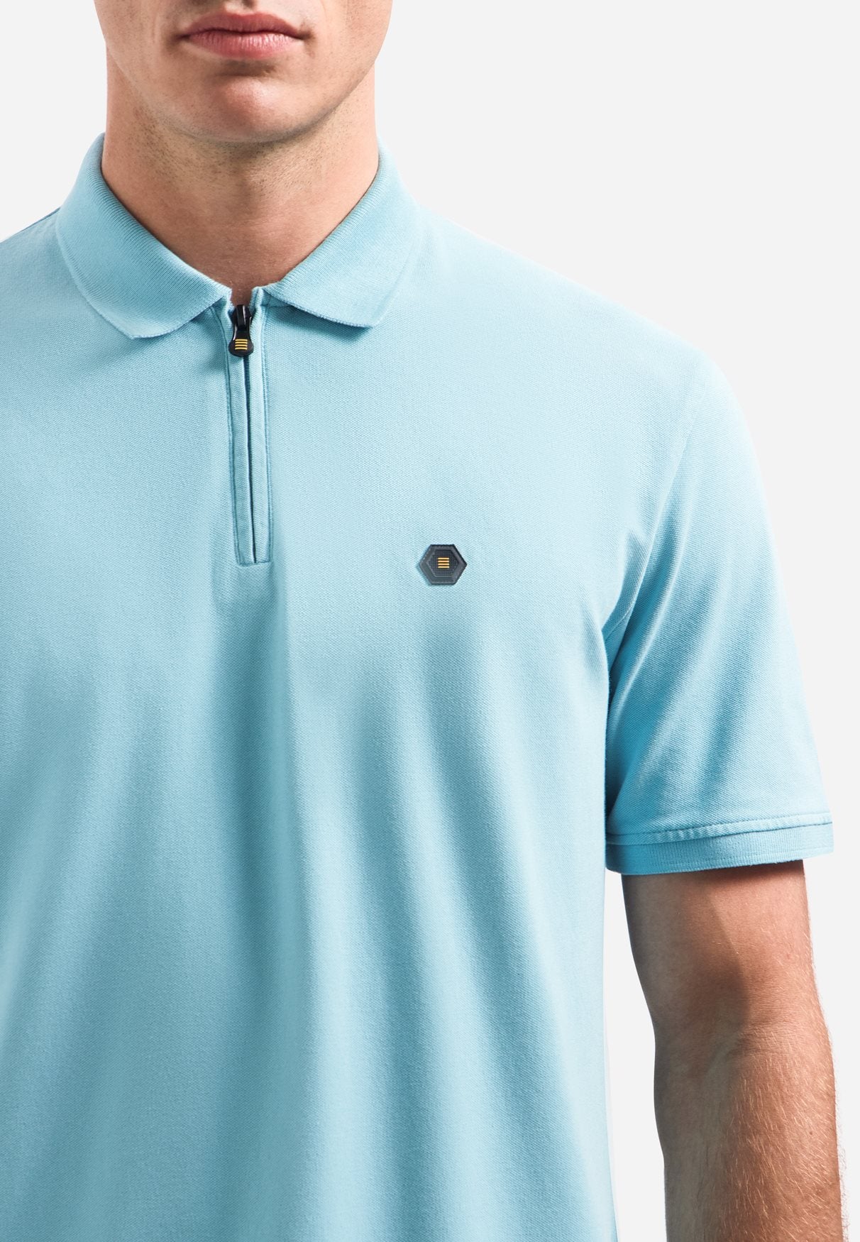 Polo Pique Garment Dye Seablue