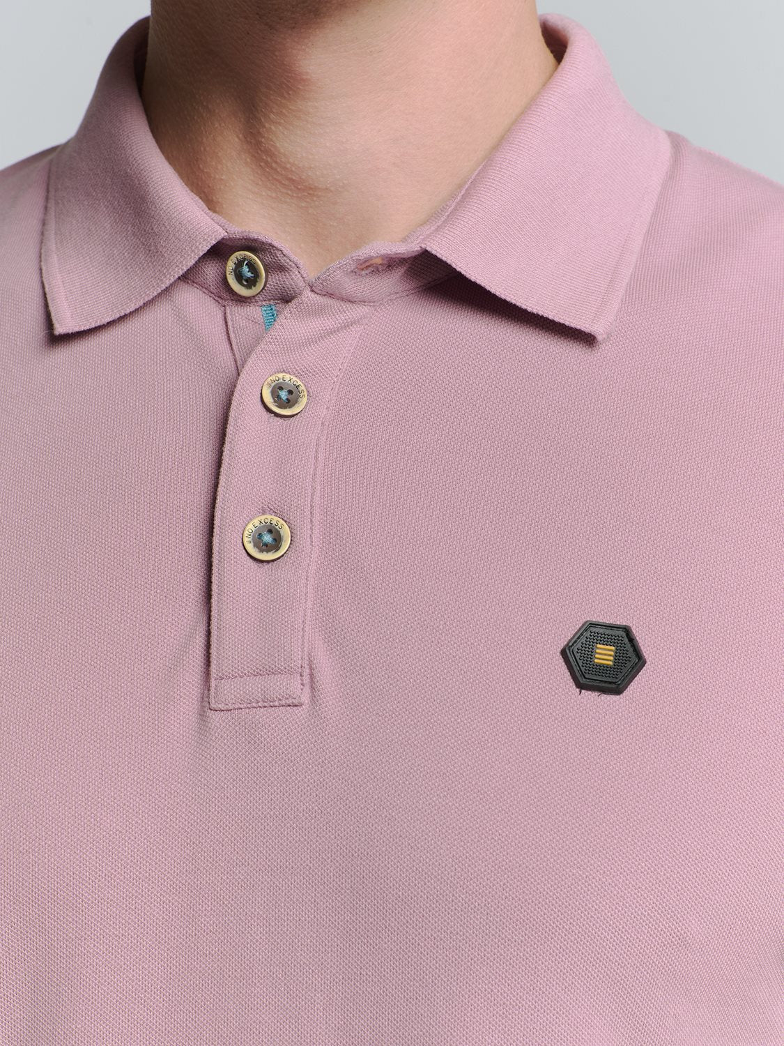 Polo Pique Garment Dyed Mauve