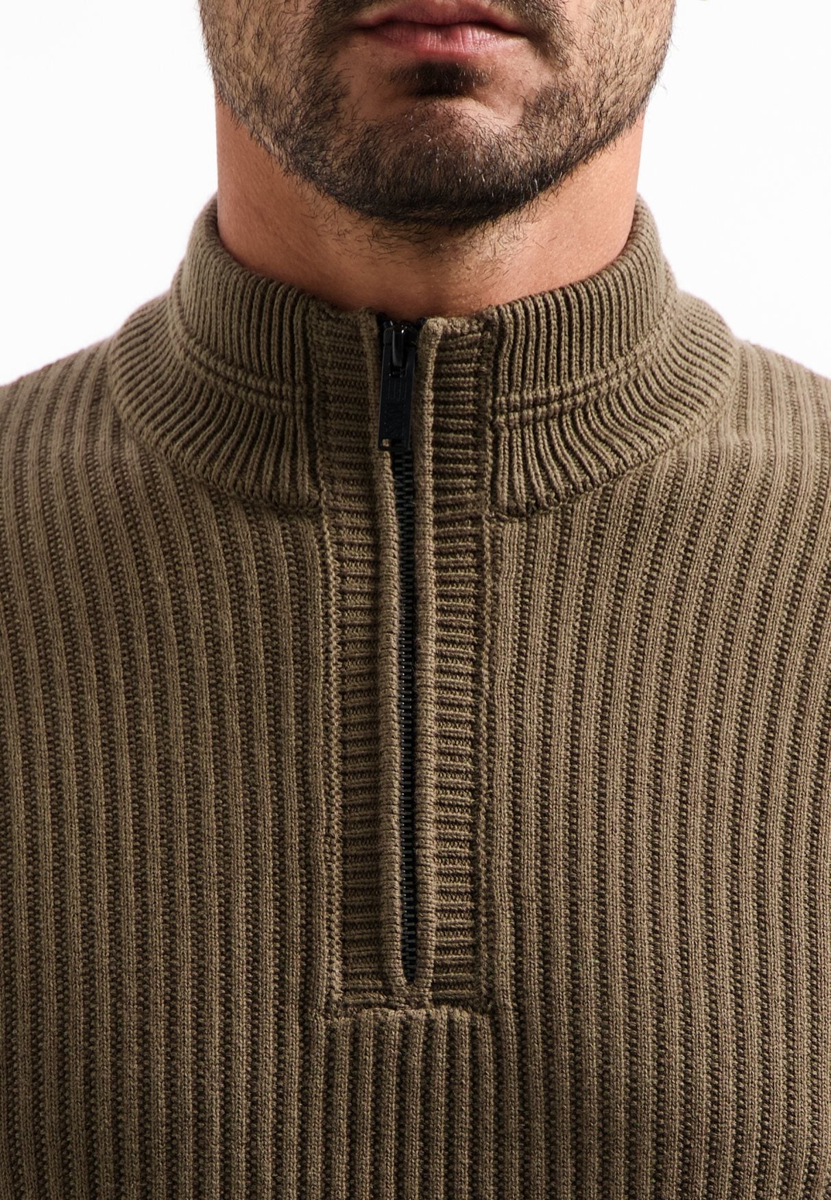 Pullover Rib Variation Taupe