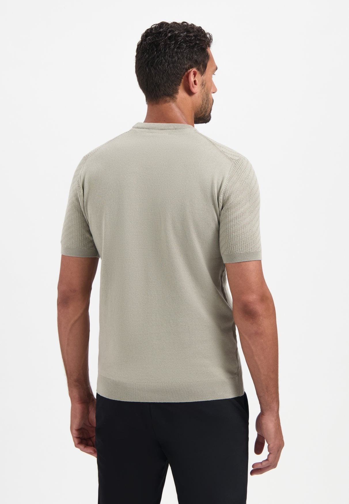 Pullover SS Jacquard Clay
