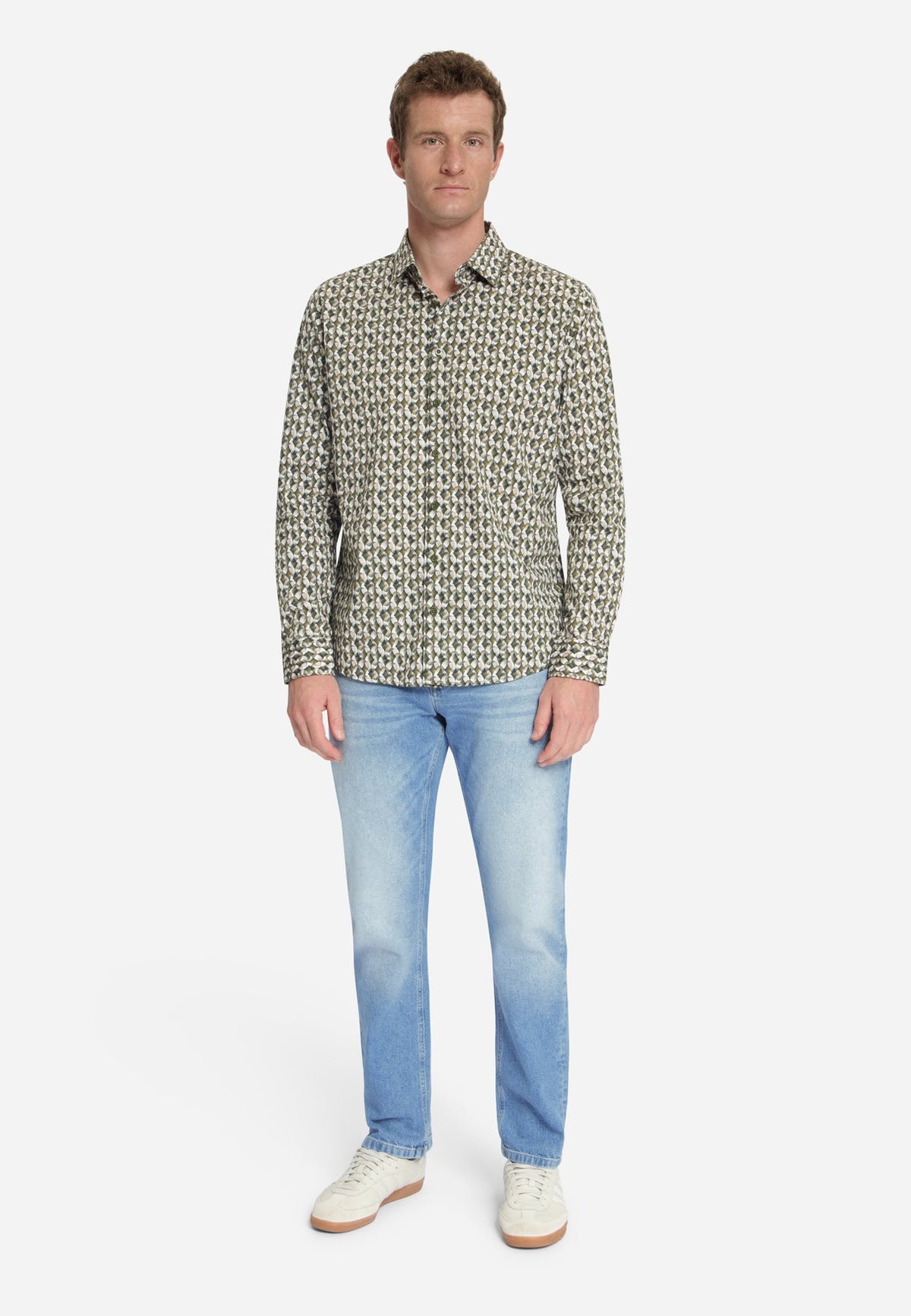 Shirt Allover Print Moss