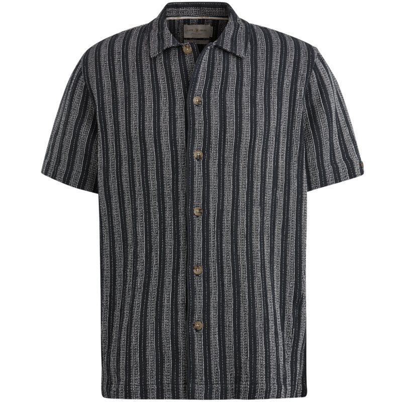 Shirt Cotton Stripe Navy