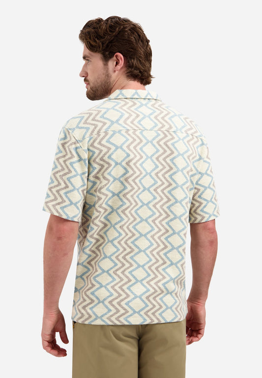 Shirt Jacquard Zigzag Coral