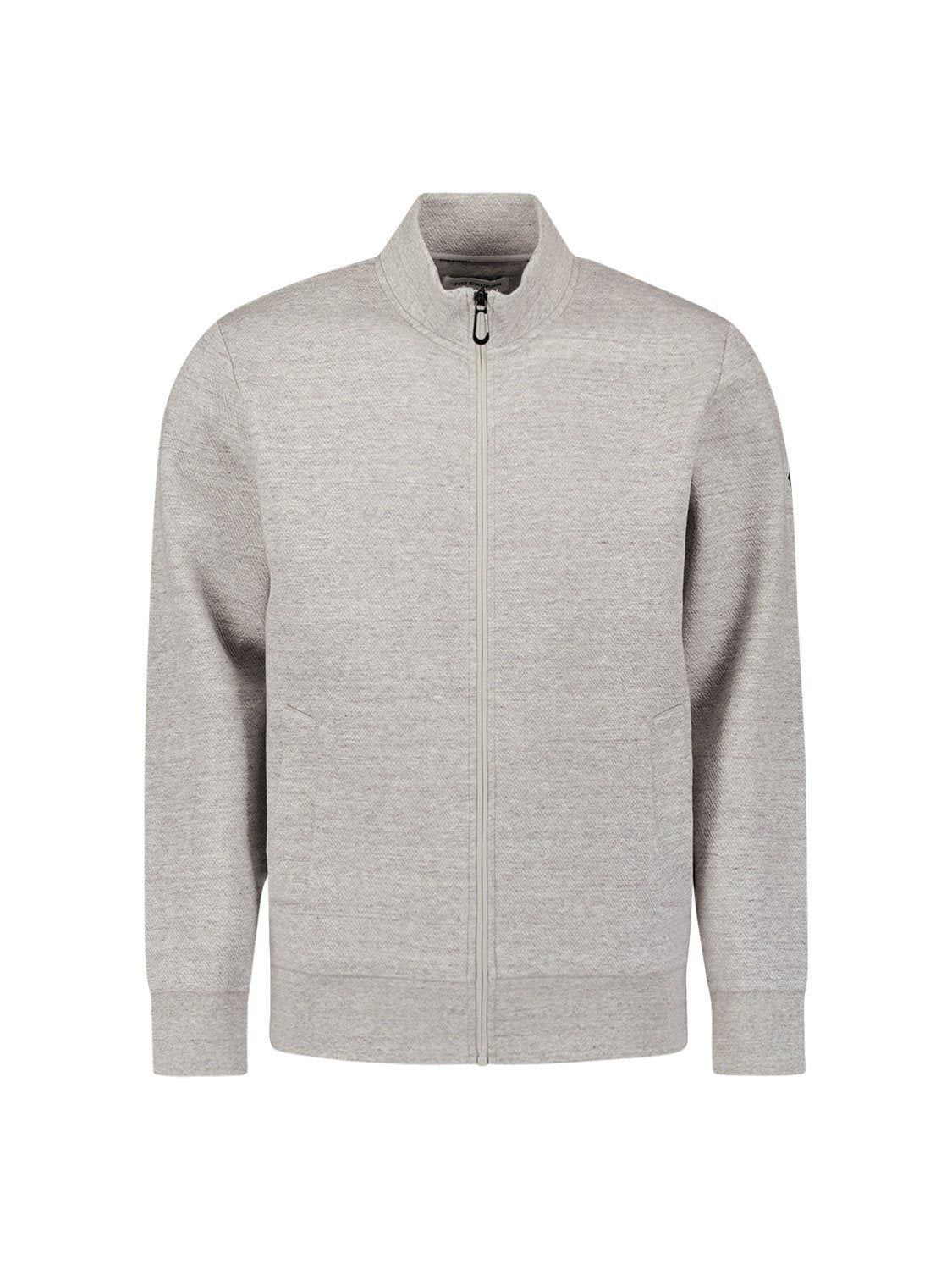 Sweater Zip Grey Melange