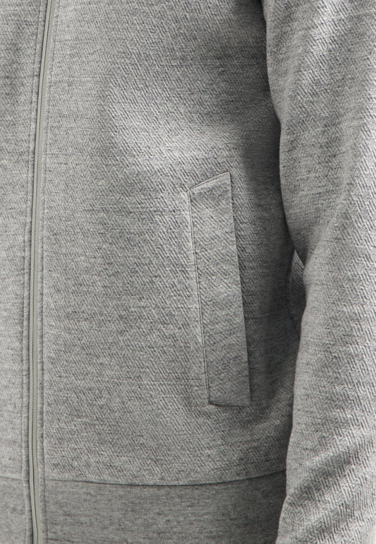 Sweater Zip Grey Melange