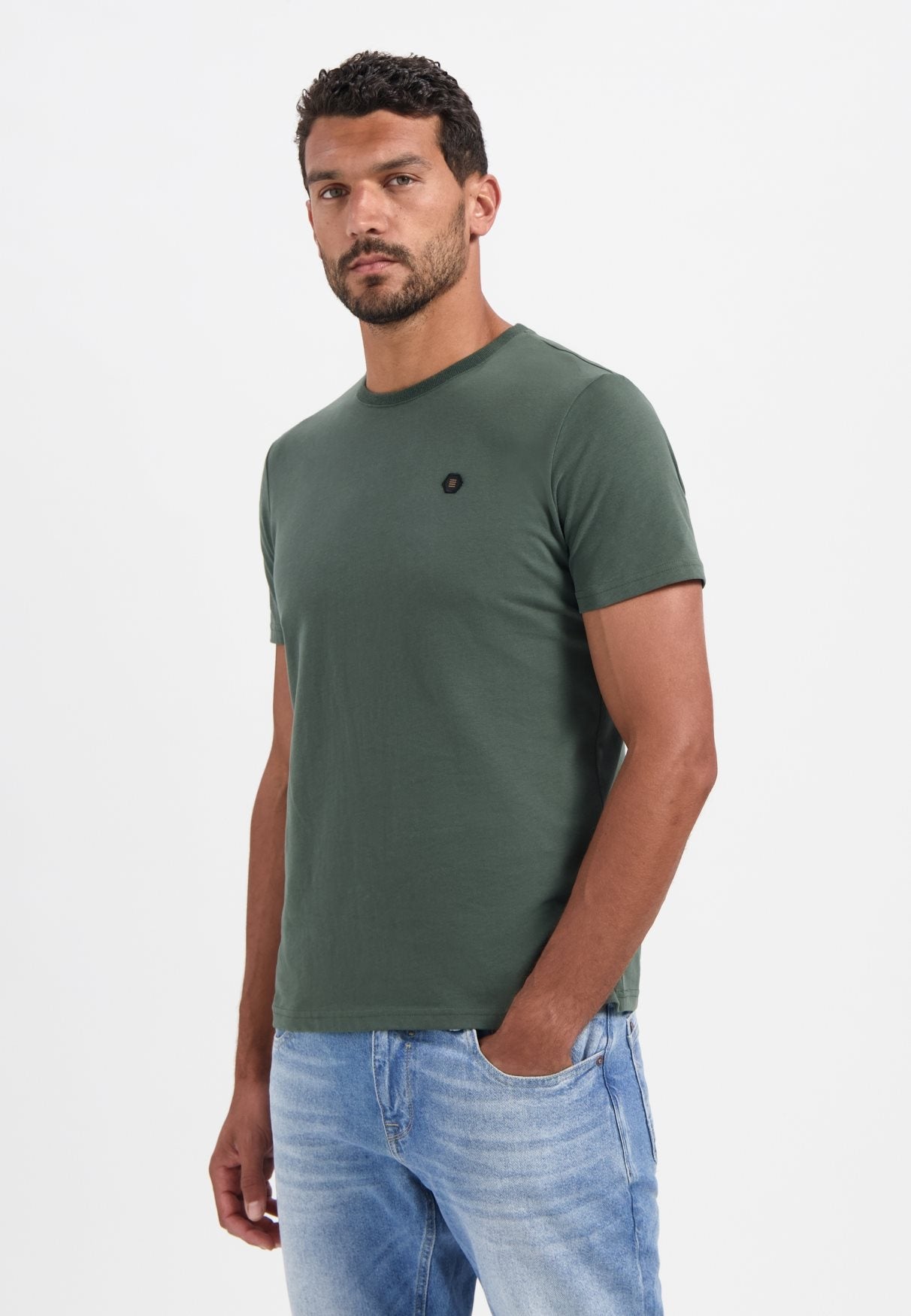 T-shirt Peached Dark Green