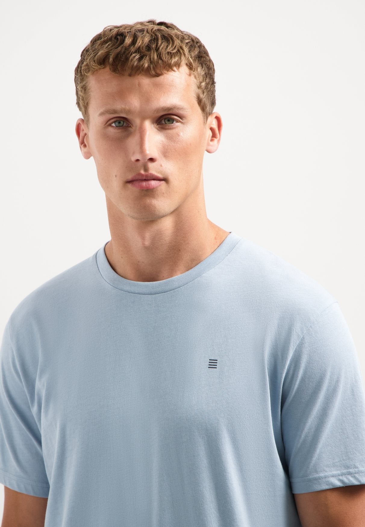 T-shirt Solid Basic Dusty Blue