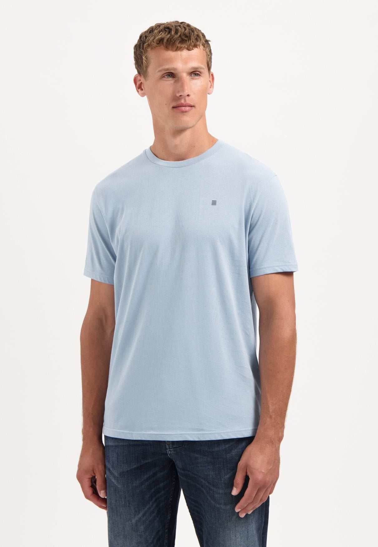 T-shirt Solid Basic Dusty Blue
