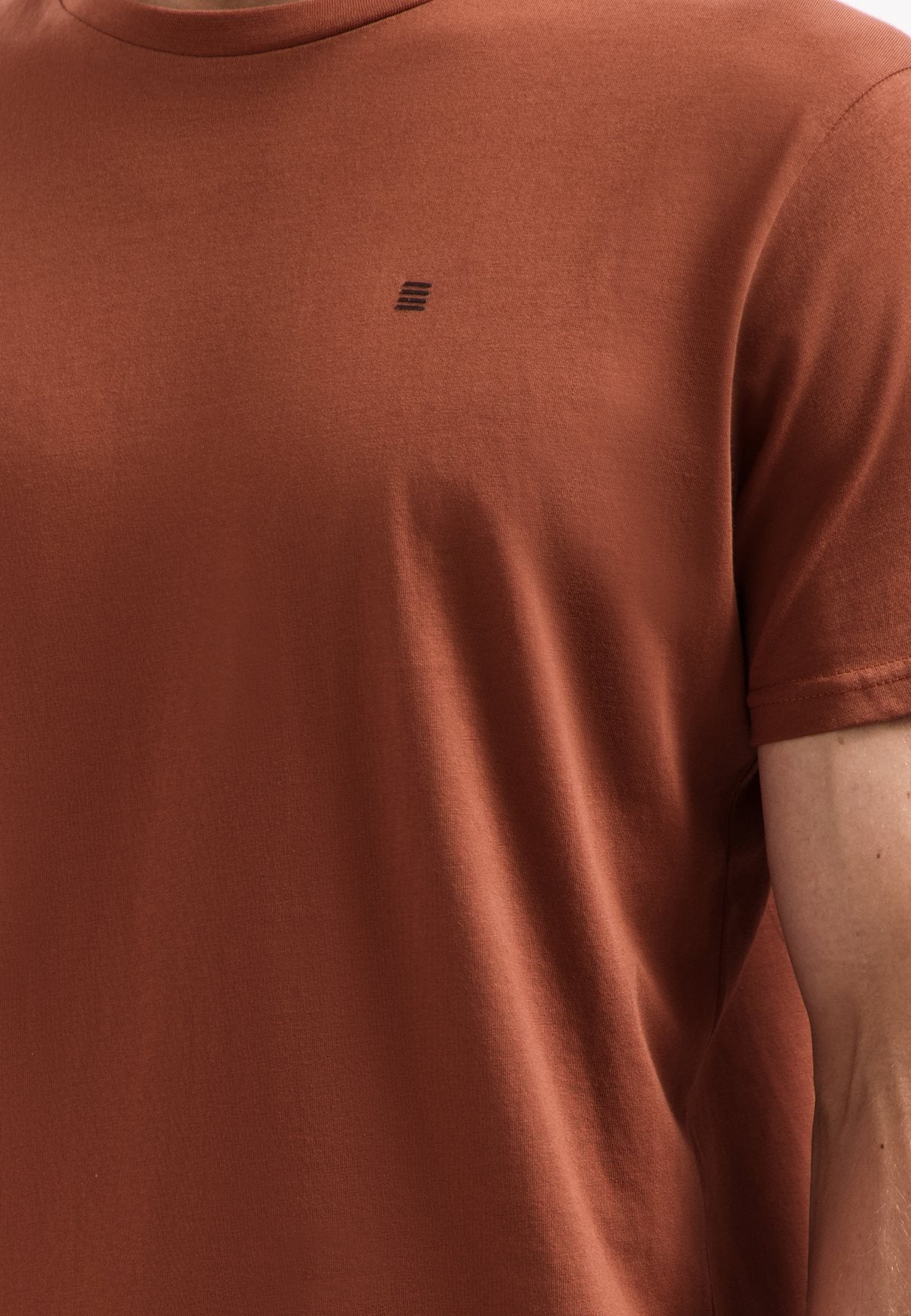 T-shirt Solid Basic Terra