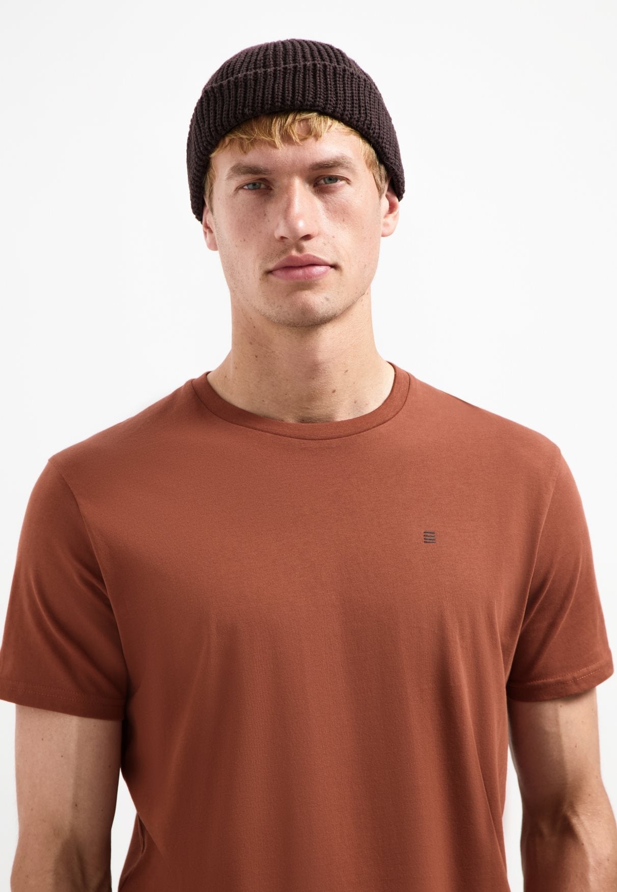 T-shirt Solid Basic Terra