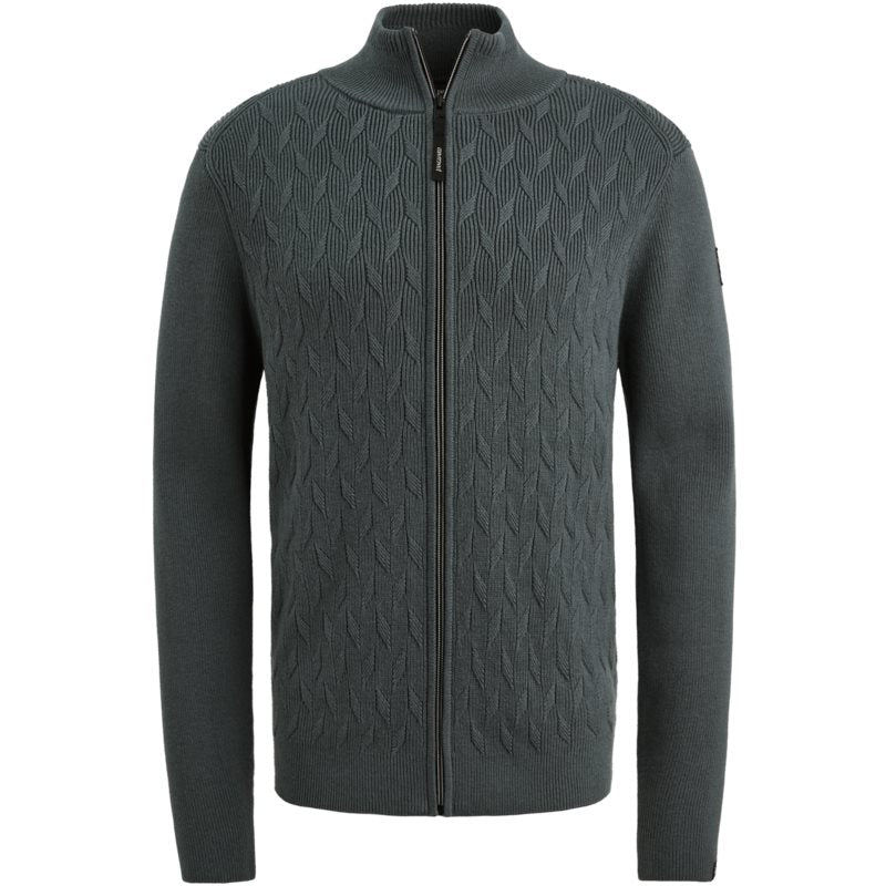 Zip Wool Blend Bering Sea