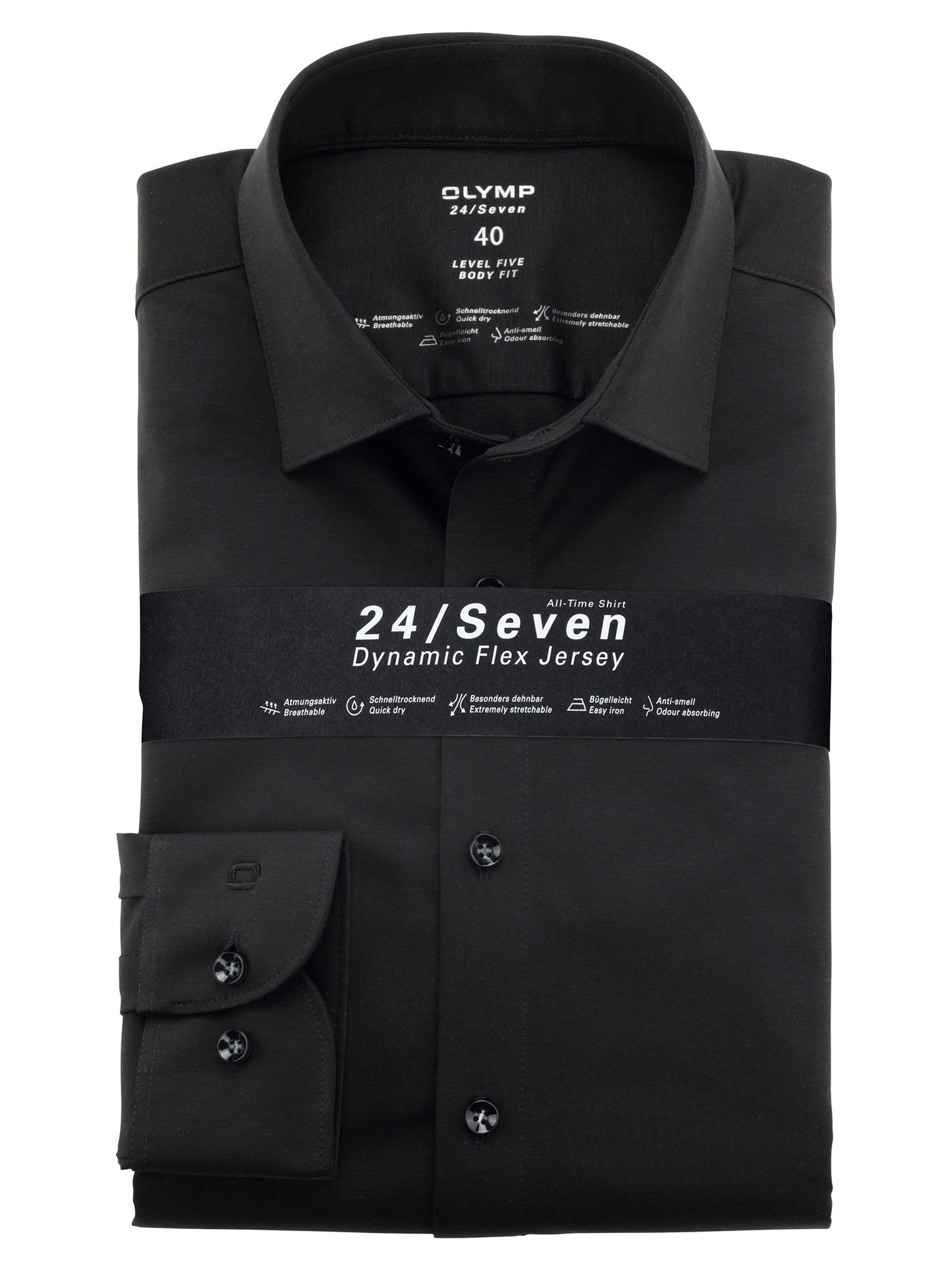 24/Seven bodyfit zwart