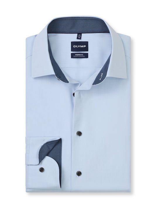 24/Seven Modern Fit Lichtblauw