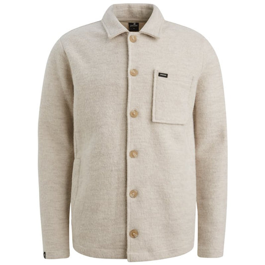 Button Jacket Boiled Wool Ecru