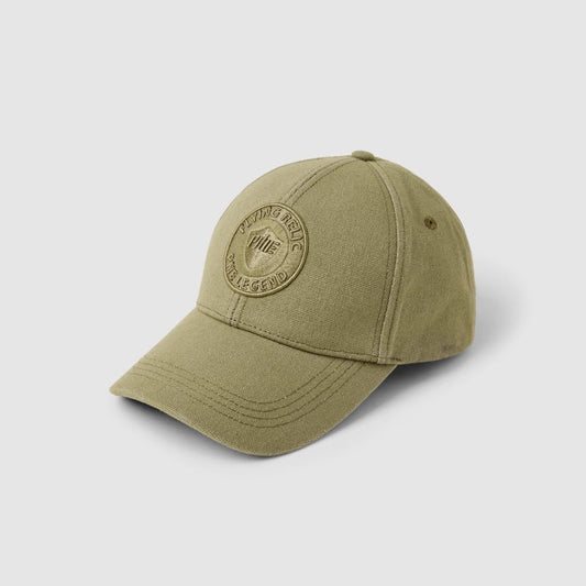 Cap Washed Canvas Oil Green