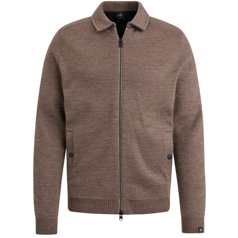 Cardigan Wool Blend Hot Fudge