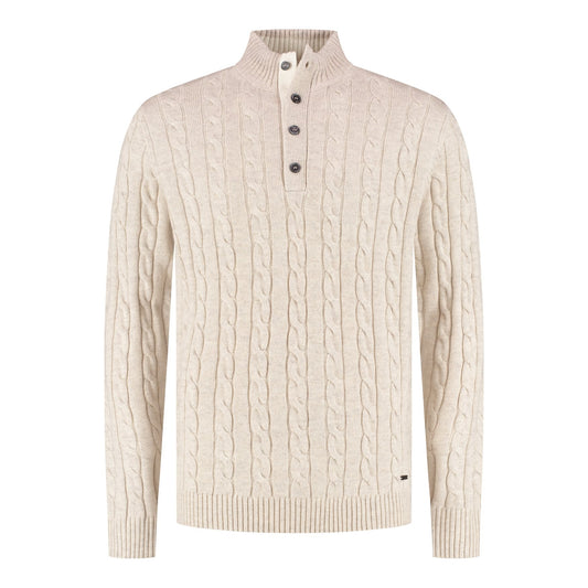 Clive Pullover Button Pebble