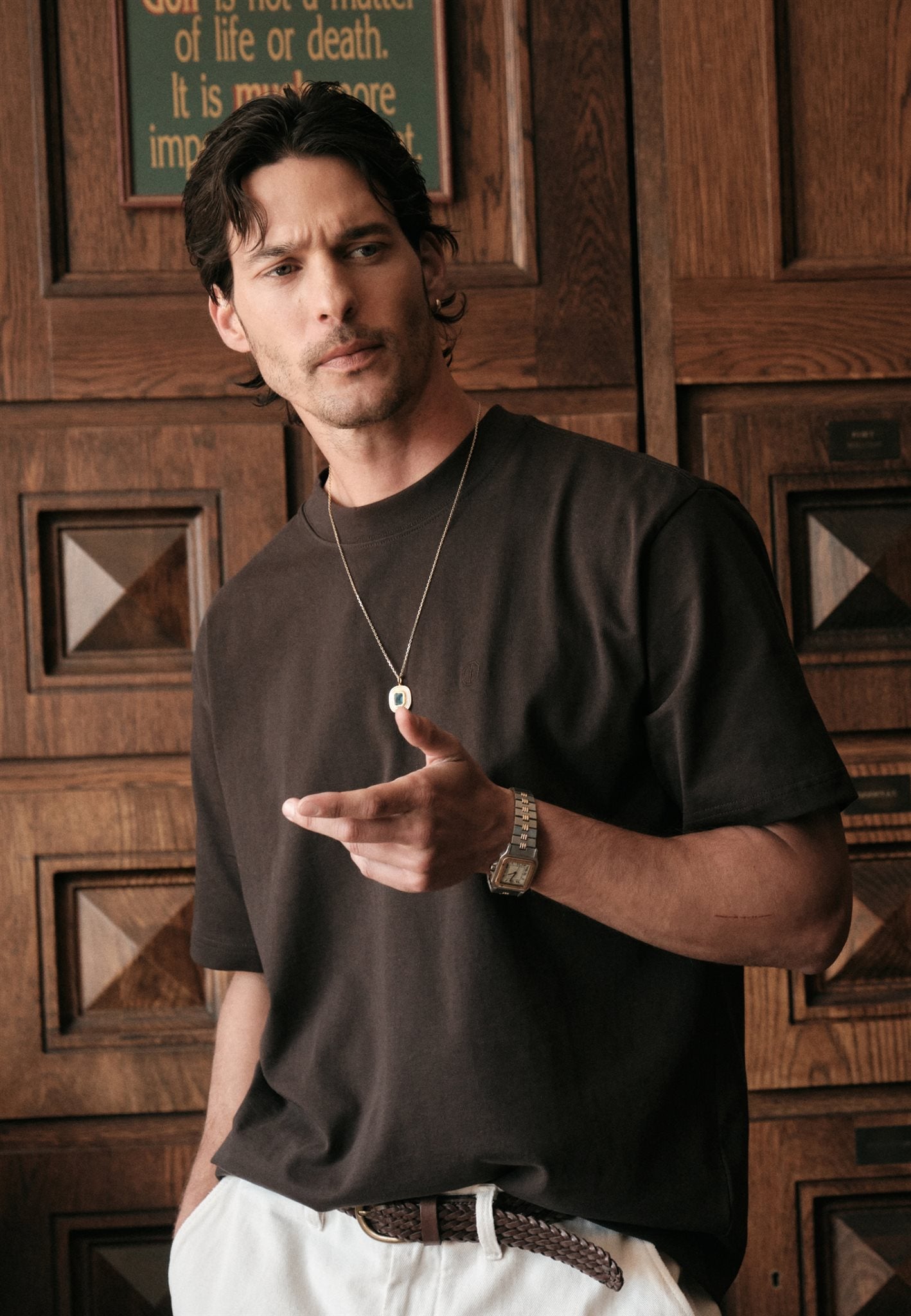 Collin SS Tee Dark Brown