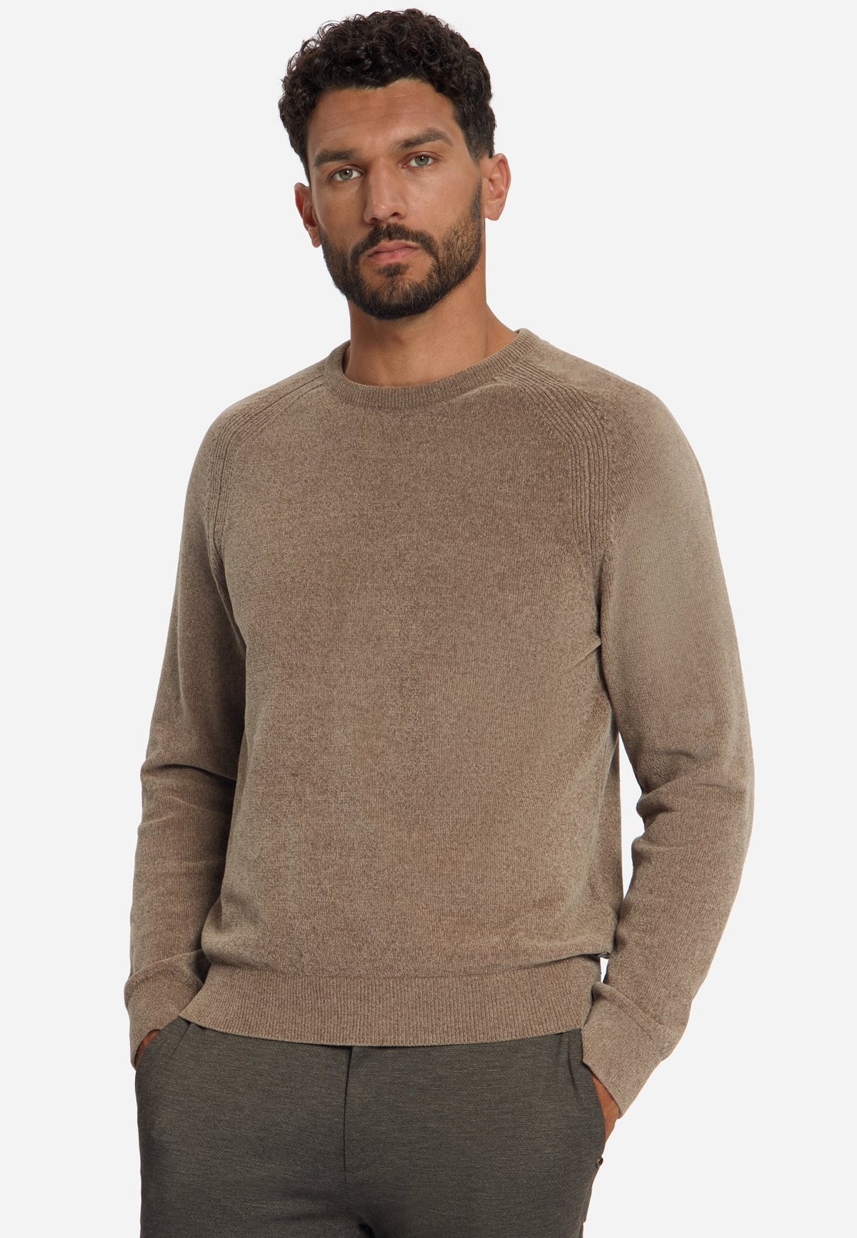 Crewneck Chenille Light Brown