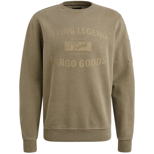 Crewneck Peach Dusky Green