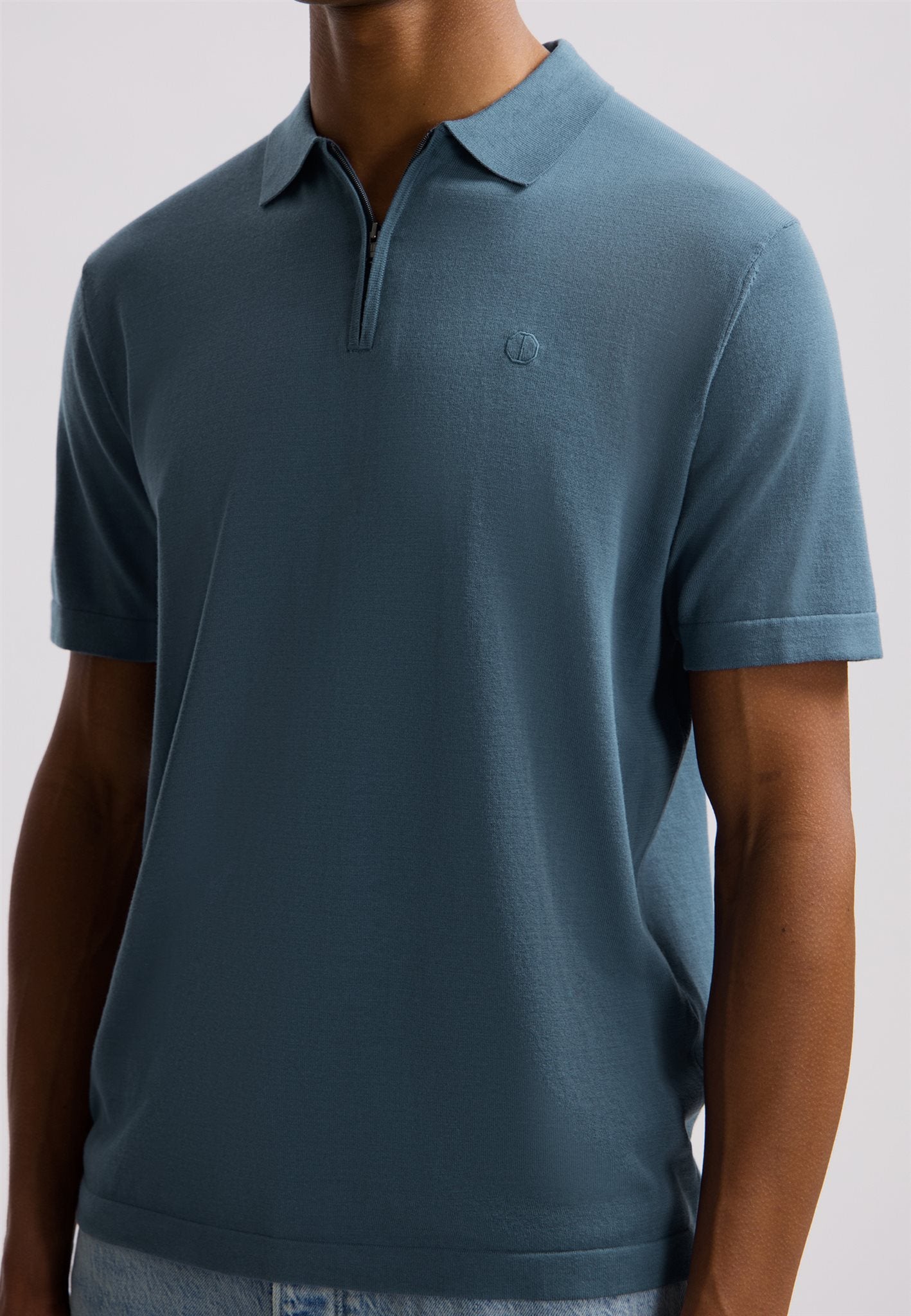 Dorian Zip Polo Blue Fusion