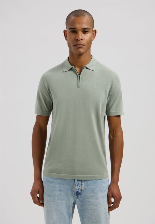 Dorian Zip Polo Green Shadow
