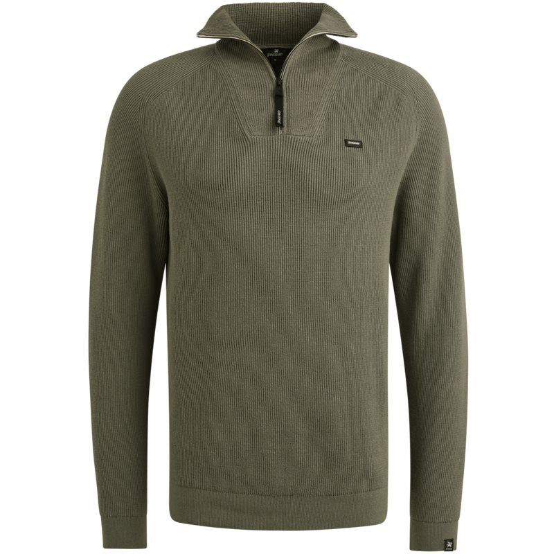 Half Zip Collar Tea Leaf