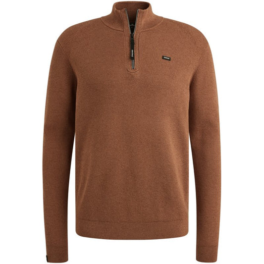 Half Zip Cotton Modal Pecan Br