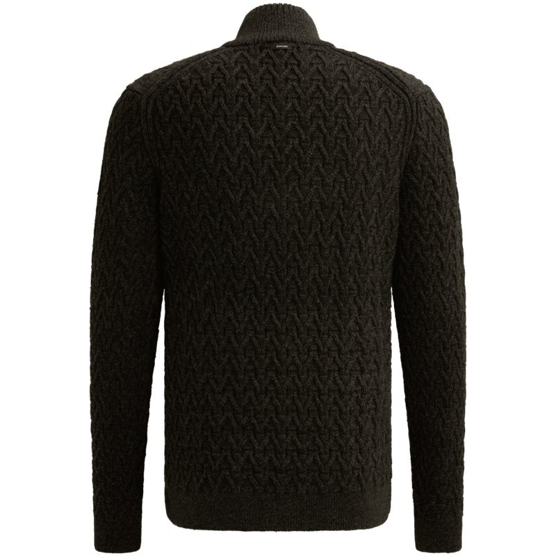 Half Zip Wool Black Beauty