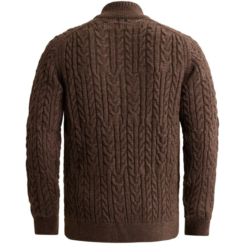 Half Zip Wool Blend Moonscape