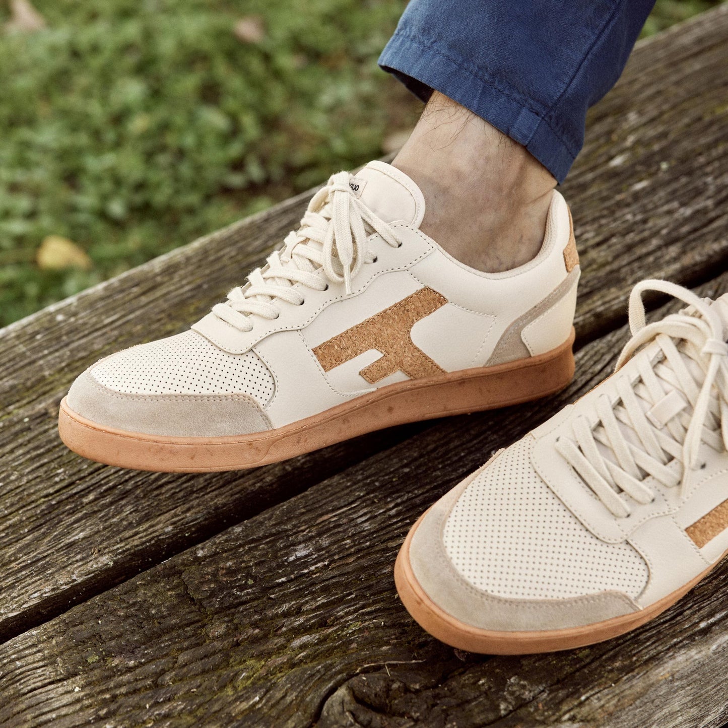 Hazel Sneaker Ecru & Cork