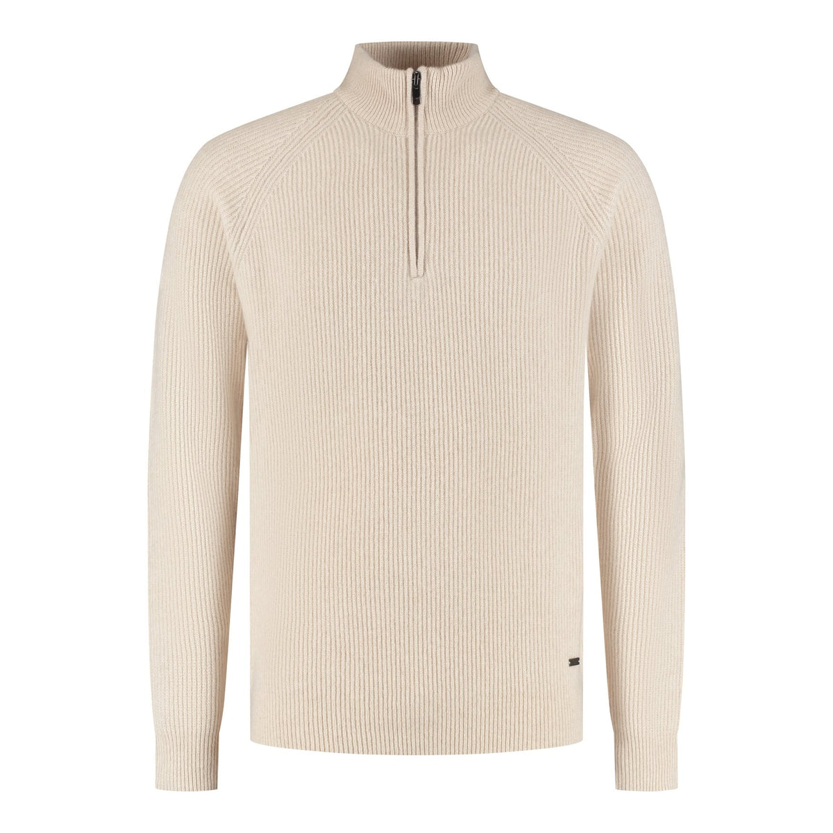 Kyle Halfzip Wool Pebble