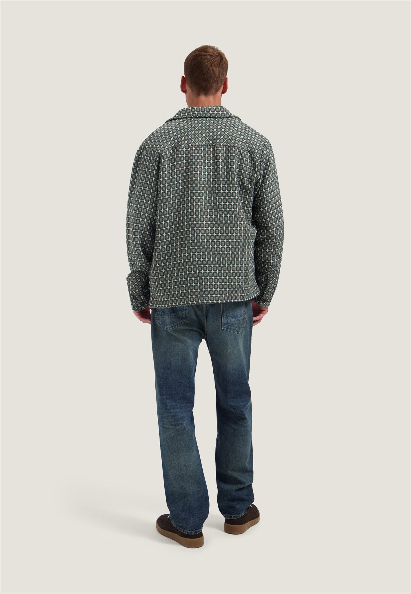 Lino Golfball Overshirt Walnut