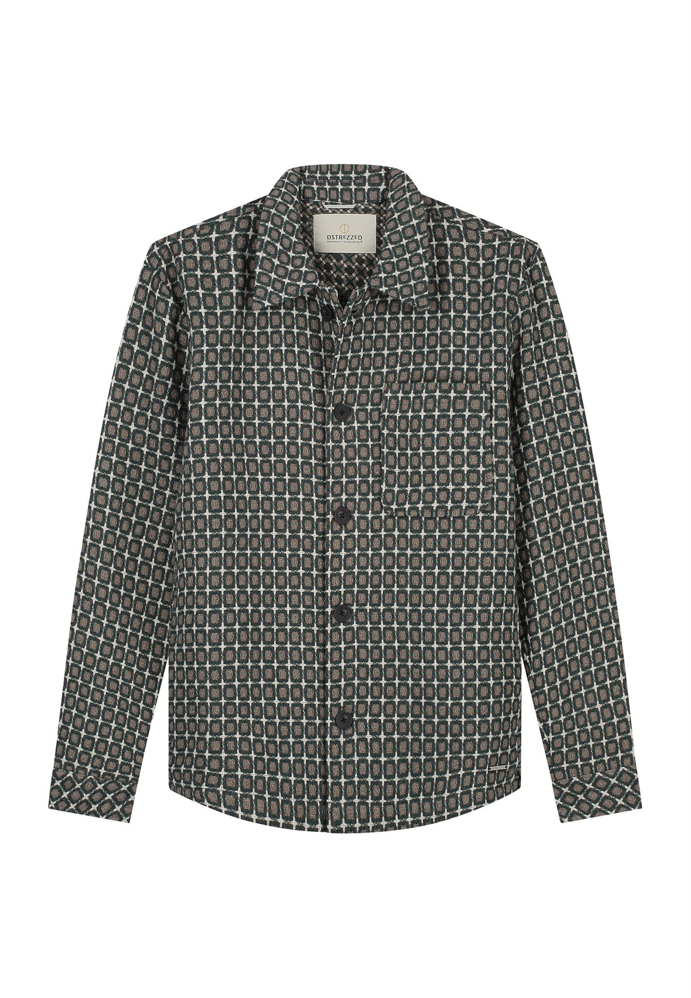 Lino Golfball Overshirt Walnut