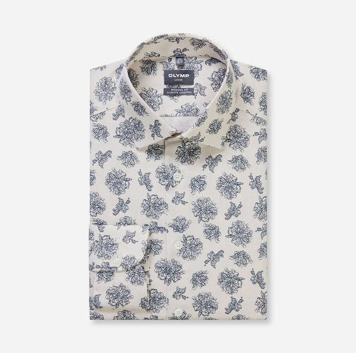 Luxor Modern Fit Beige Blauw